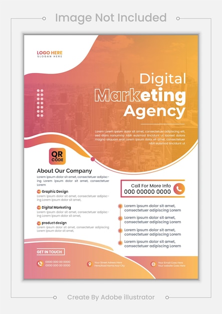 Diseño de plantilla de folleto empresarial corporativo