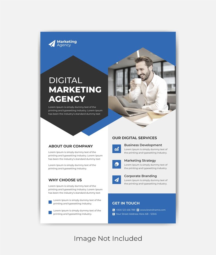 Diseño de plantilla de folleto empresarial corporativo
