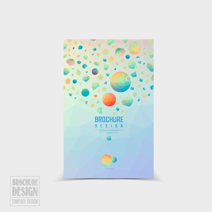 Vector diseño de plantilla de folleto encantador