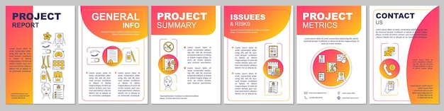 Diseño de plantilla de folleto de informe de proyecto salón de manicura diseño de impresión de folleto de folleto con ilustraciones lineales diseños de página de vectores de servicio de uñas para revistas carteles publicitarios