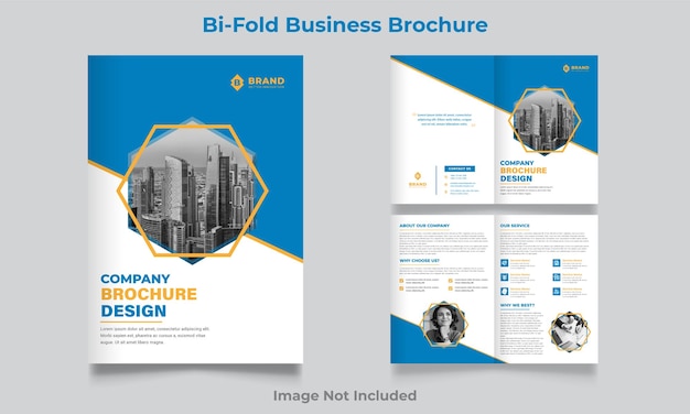 Diseño de plantilla de folleto de negocios bifold corporativo profesional