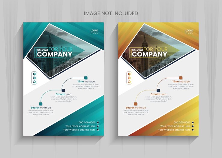 Diseño de plantilla de folleto de negocios para el cartel corporativo de la empresa