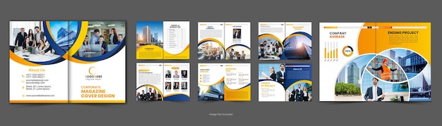 Diseño de plantilla de folleto de perfil de empresa corporativa