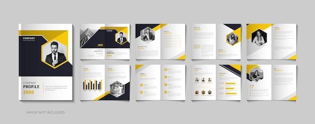 diseño de plantilla de folleto de perfil de empresa diseño creativo diseño moderno de folleto empresarial corporativo