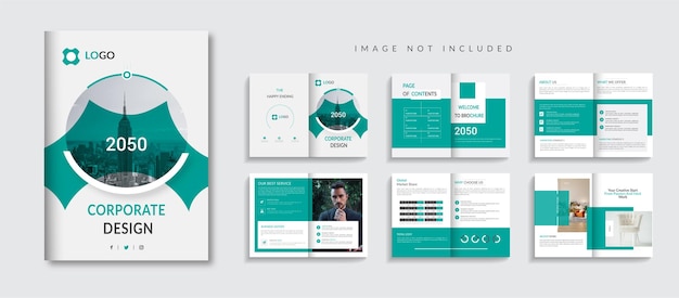Diseño de plantilla de folleto de perfil de empresa o diseño de plantilla de folleto de perfil de empresa