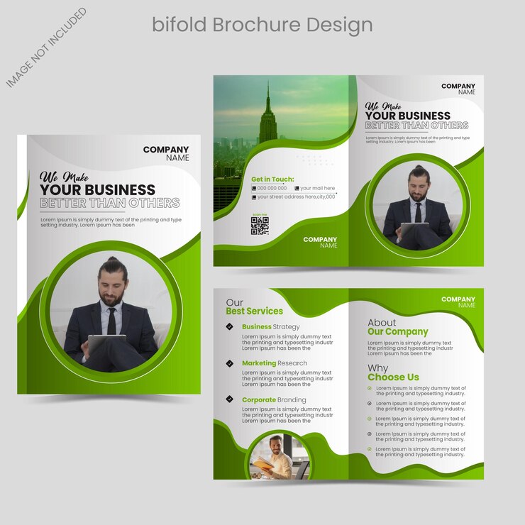 diseño de plantilla de folleto de perfil de empresa de vector corporativo
