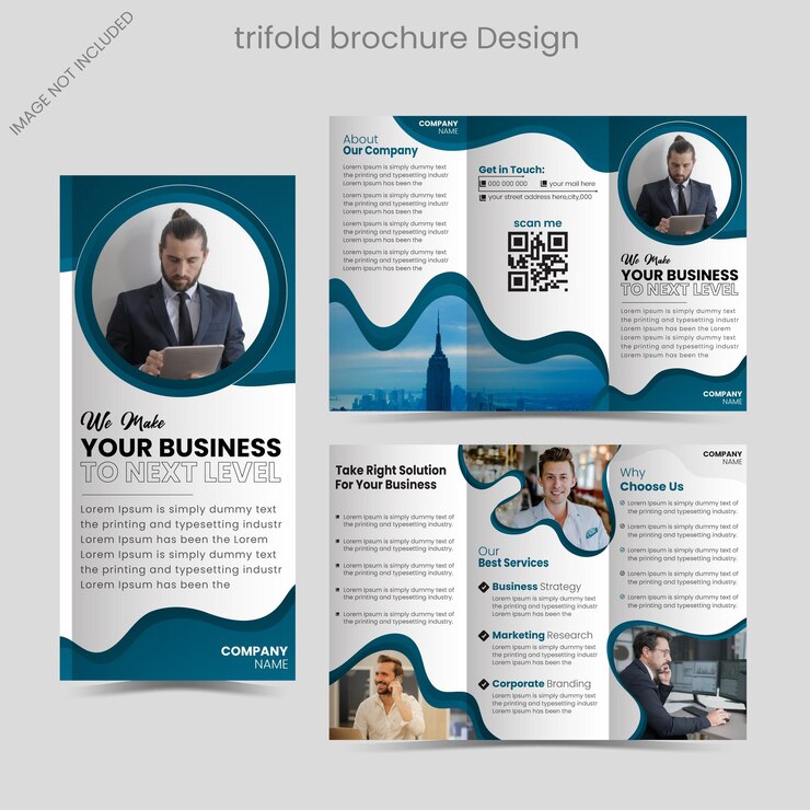 diseño de plantilla de folleto de perfil de empresa de vector corporativo