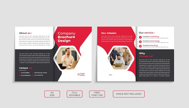 Diseño de plantilla de folleto de perfil empresarial corporativo
