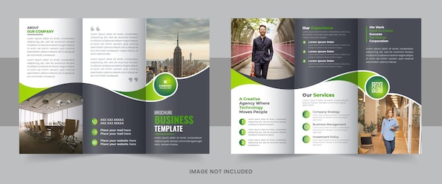 diseño de plantilla de folleto triplo corporativo