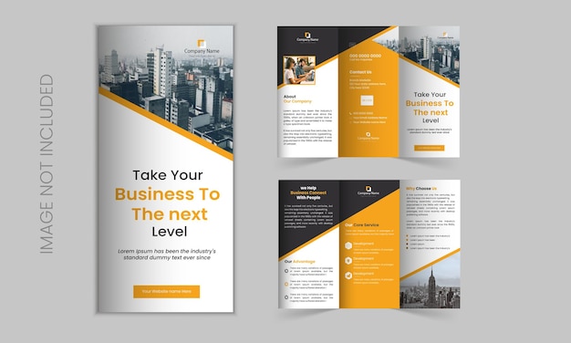 Diseño de plantilla de folleto tríptico de negocios moderno