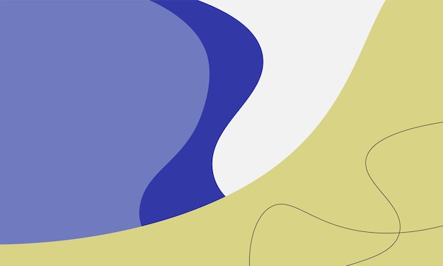 Diseño de plantilla de fondo azul y amarillo abstracto vectorial para banner de redes sociales de tarjeta