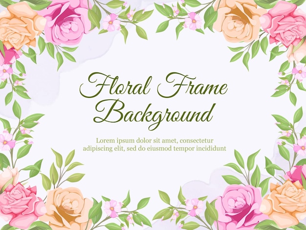 Diseño de plantilla de fondo de banner de boda floral hermoso