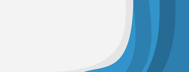 diseño de plantilla de fondo de banner con marco curvo azul