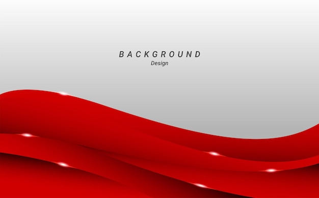 Diseño de plantilla de fondo futurista de onda degradada roja abstracta