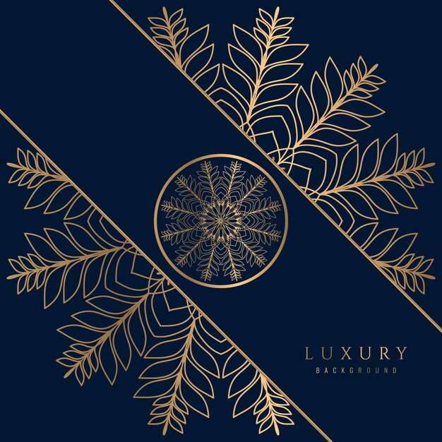 diseño de plantilla de fondo de mandala de adorno de lujo
