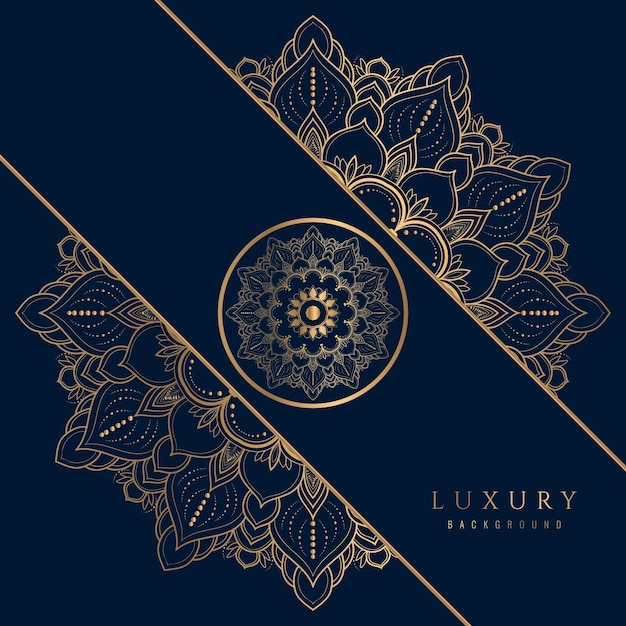 diseño de plantilla de fondo de mandala de adorno de lujo