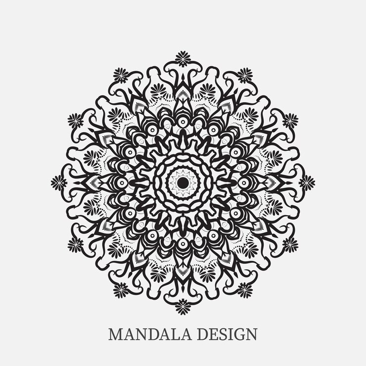 Diseño de plantilla de fondo de mandala minimalista gratis