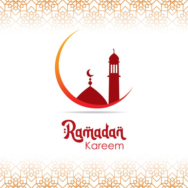 Diseño de plantilla de fondo de vector de ramadán kareem