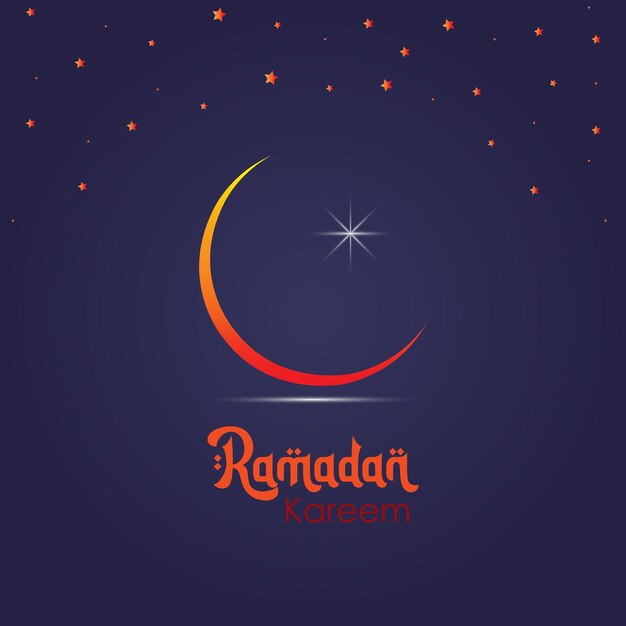 Diseño de plantilla de fondo de vector de ramadán kareem