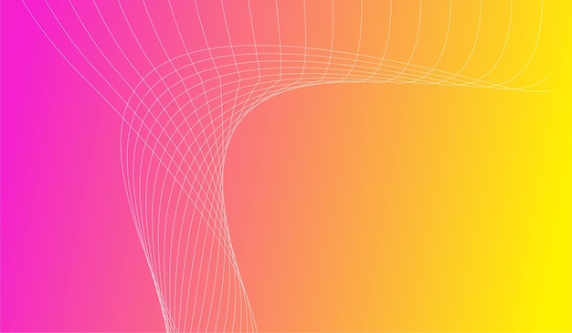 Diseño de plantilla de gradiente de onda de fondo de línea