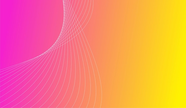 Diseño de plantilla de gradiente de onda de fondo de línea