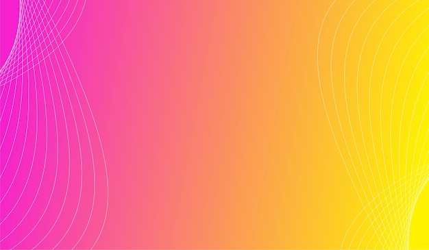 Diseño de plantilla de gradiente de onda de fondo de línea