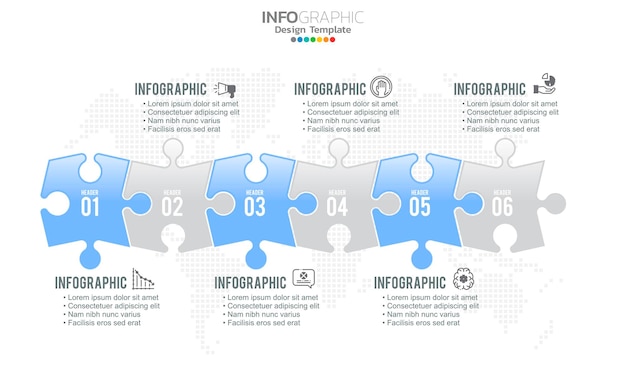 Diseño de plantilla de gráfico infográfico de línea de tiempo empresarial