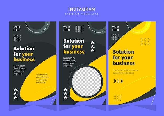 Diseño de plantilla de historia de instagram de negocios