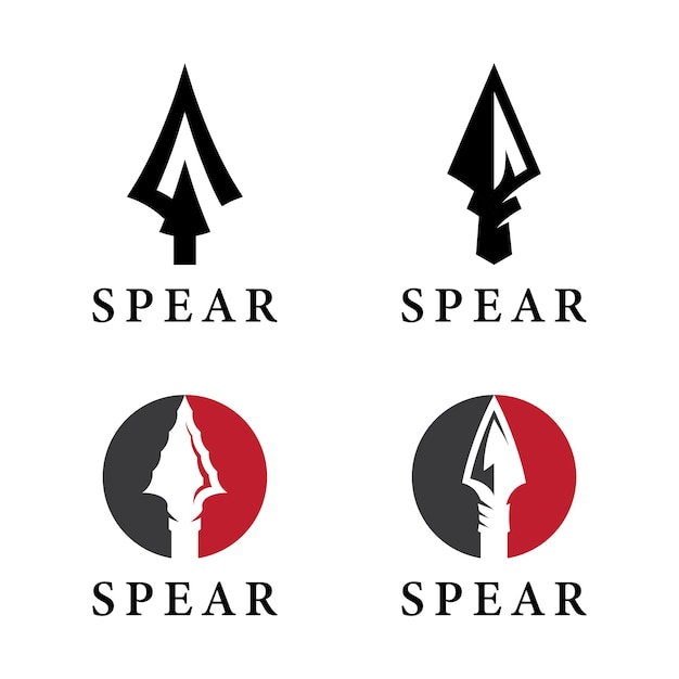 Diseño de plantilla de icona vectorial del logotipo de la lanza