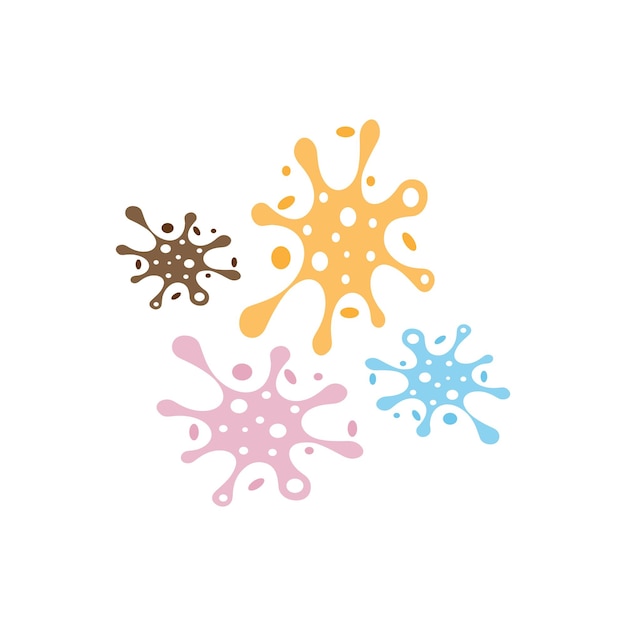 Diseño de plantilla de icono de ilustración de vector de virus