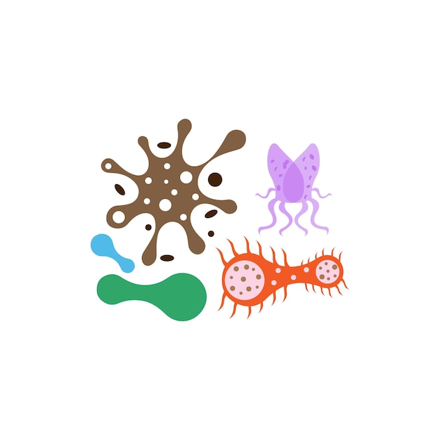 Diseño de plantilla de icono de ilustración de vector de virus