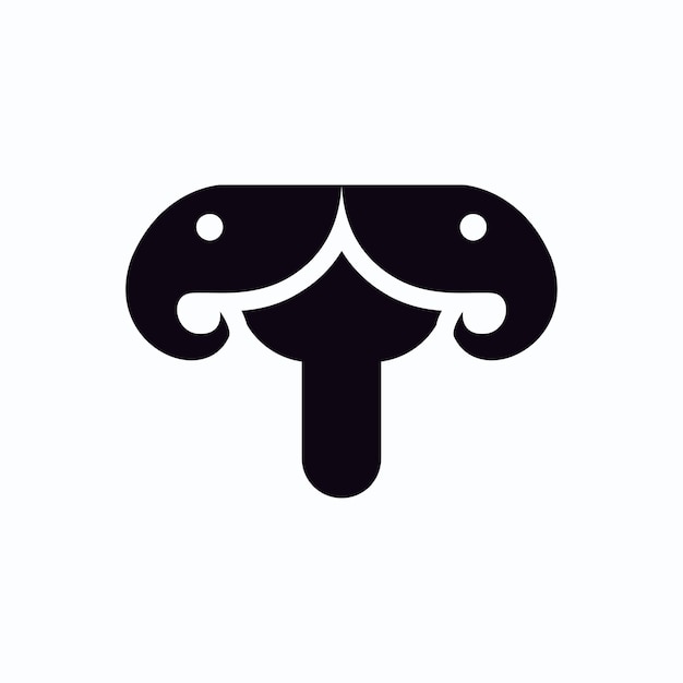 Diseño de la plantilla del icono de la letra T del logotipo Elefante Ilustración vectorial