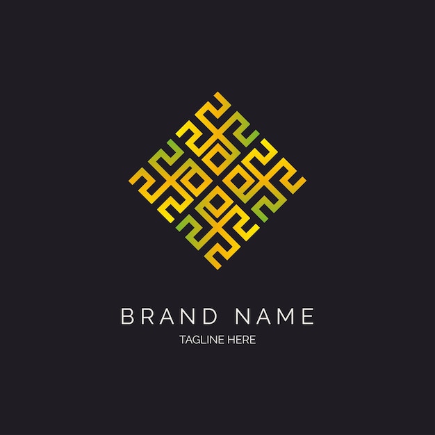 diseño de plantilla de icono de logotipo geométrico moderno cuadrado para marca o empresa y otros