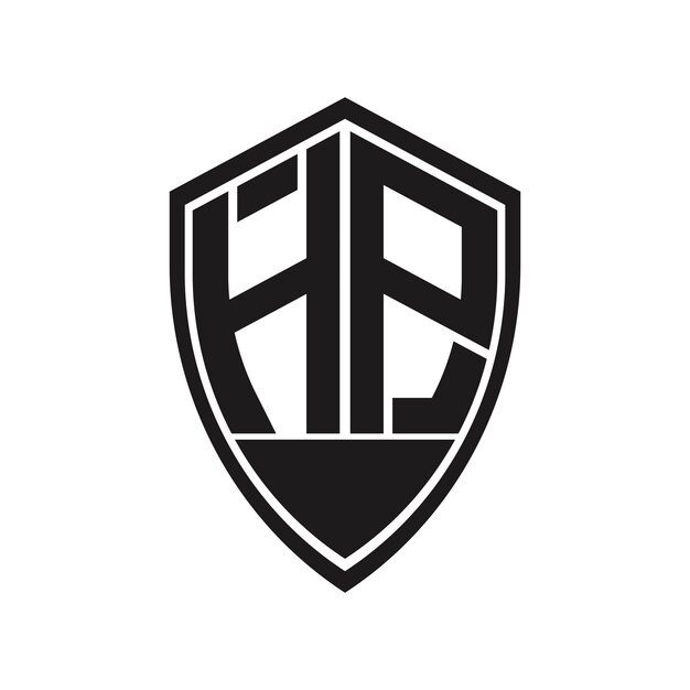 Diseño de la plantilla del icono del logotipo de la letra HP