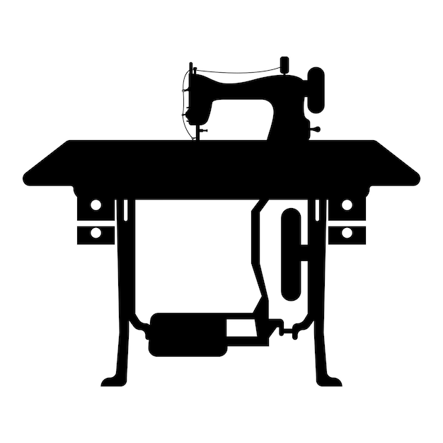 Vector diseño de plantilla de icono de logotipo de máquina de coser