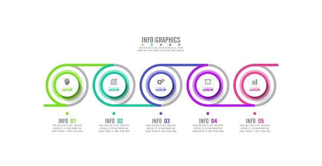 Diseño de plantilla de icono de negocio infográfico