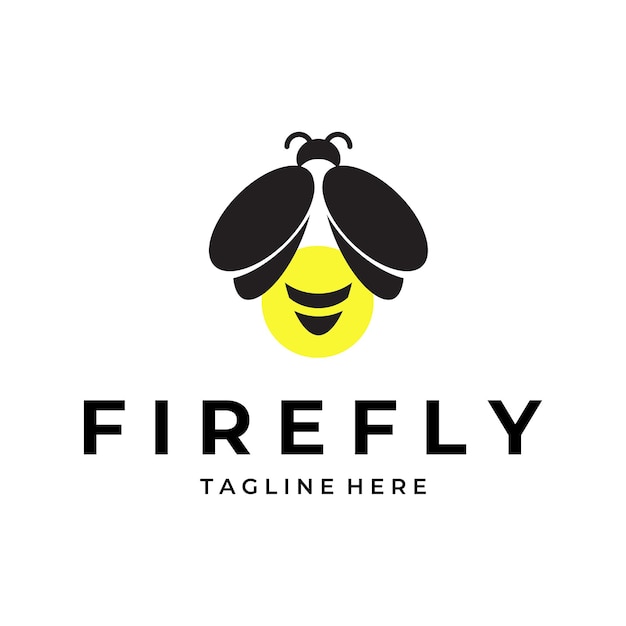 Diseño de plantilla de icono simple de vector del logotipo de Firefly