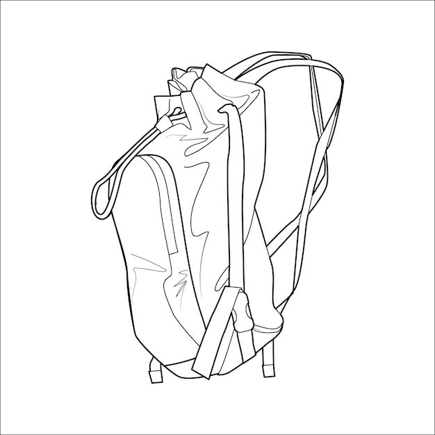 Diseño de la plantilla de ilustración de la bolsa plana vectorial