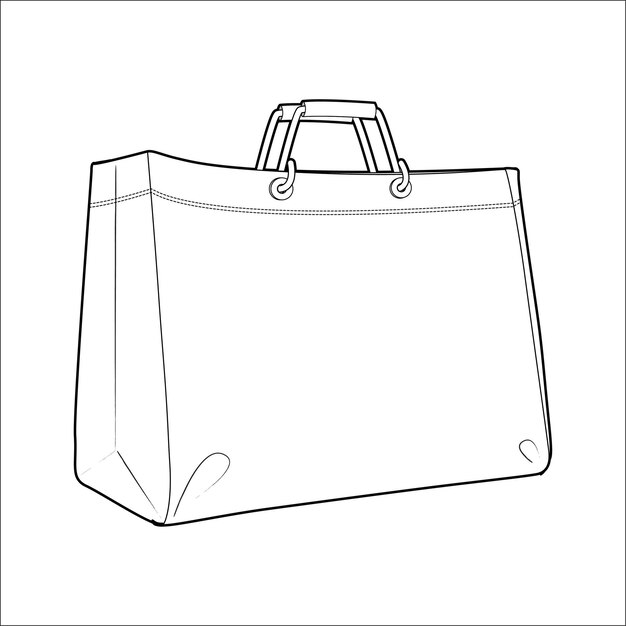 Diseño de la plantilla de ilustración de la bolsa plana vectorial