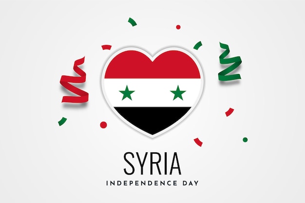 Diseño de plantilla de ilustración de celebración del día de la independencia de siria