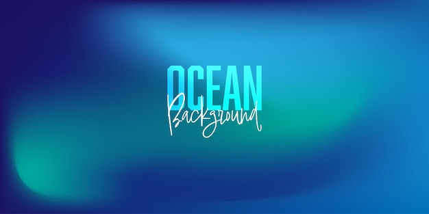 Diseño de plantilla de ilustración de fondo abstracto colorido degradado de océano azul