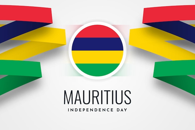 Diseño de plantilla de ilustración de fondo del día de la independencia de Mauricio