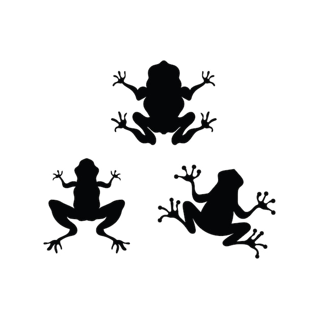 diseño de plantilla de ilustración de icono de logotipo de vector de rana