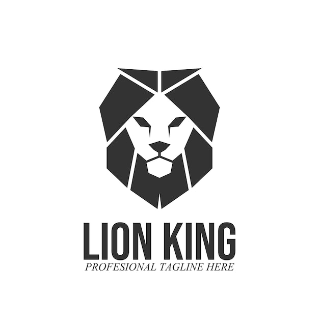 diseño de plantilla de ilustración del icono del logotipo vectorial del rey león