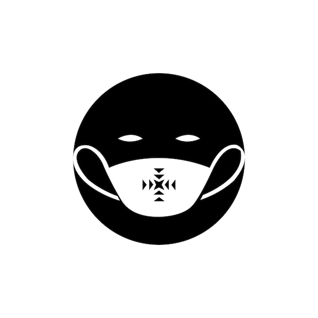 Diseño de plantilla de ilustración de icono de máscara vectorial