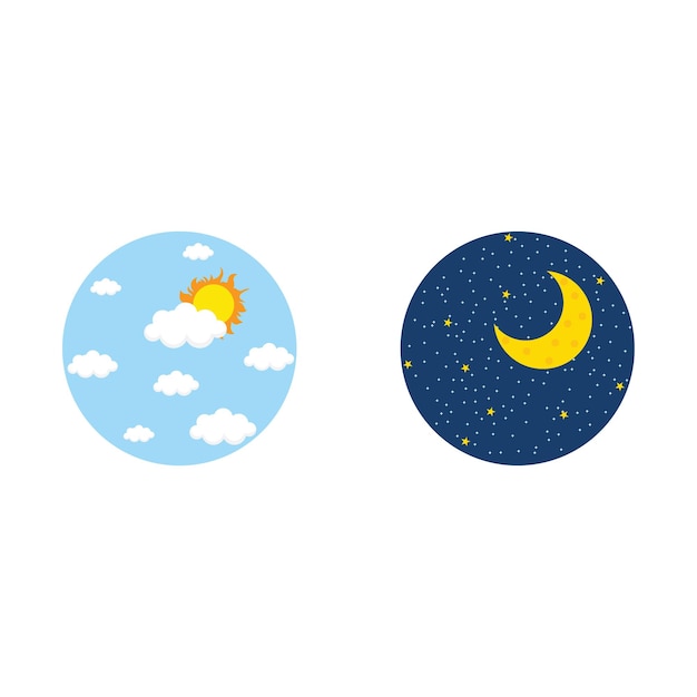 Diseño de plantilla de ilustración de icono de vector de día opuesto