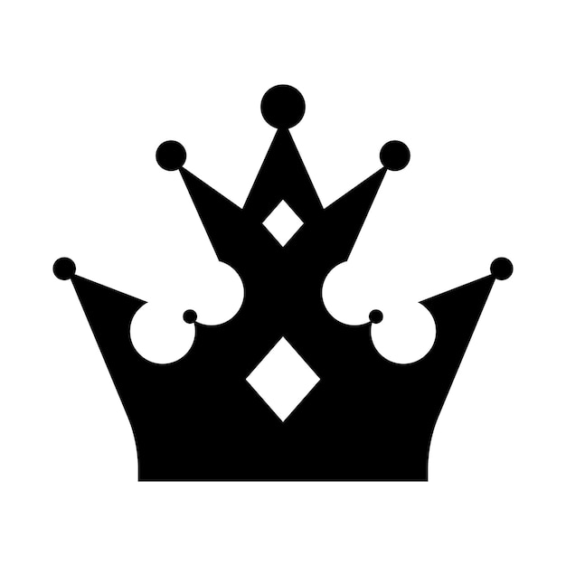 Diseño de plantilla de ilustración del icono vectorial de la corona