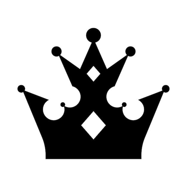 Diseño de plantilla de ilustración del icono vectorial de la corona