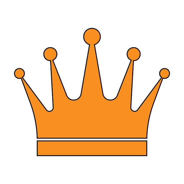 Diseño de plantilla de ilustración del icono vectorial de la corona
