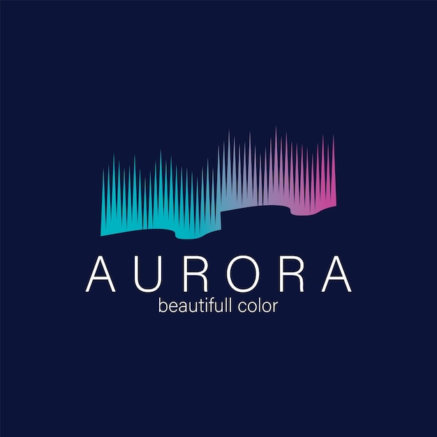 diseño de plantilla de ilustración del icono vectorial del logotipo de aurora